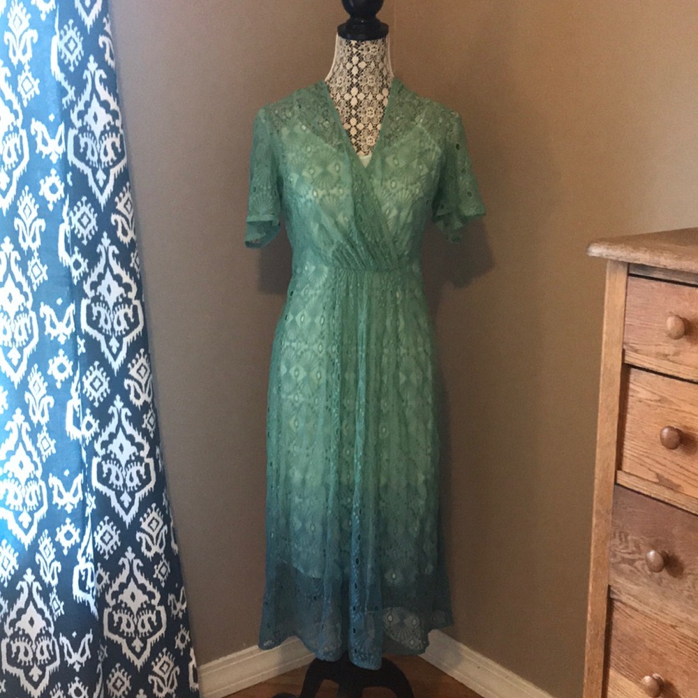 Vanessa Virginia Anthropolgie Lace Ombre Dress